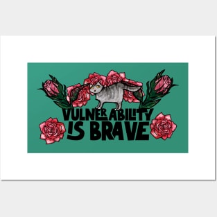 Vulnerability Is Brave Soft Kitty Posters and Art